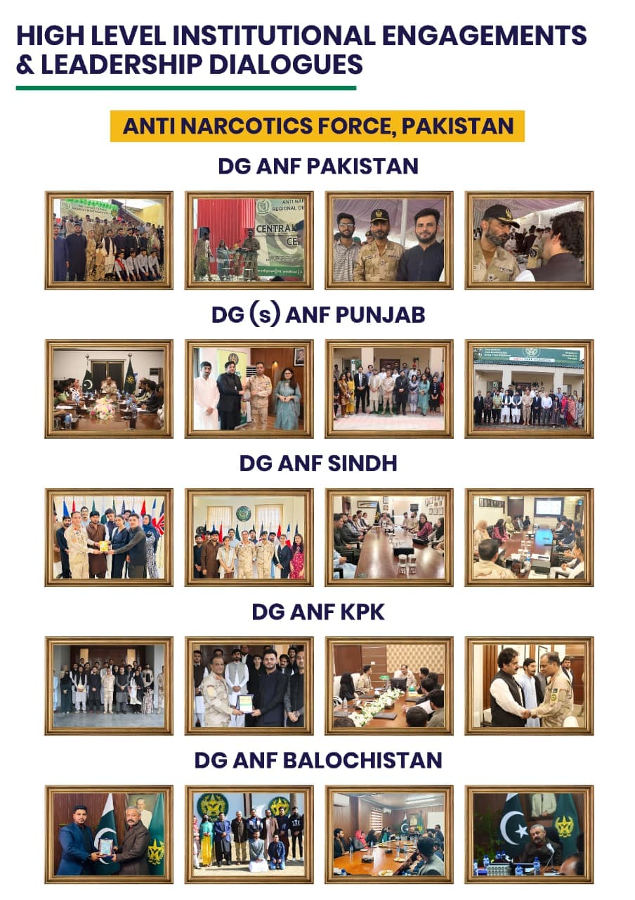 Pakistan Youth Parliament leadership meetings with Anti Narcotics Force officials