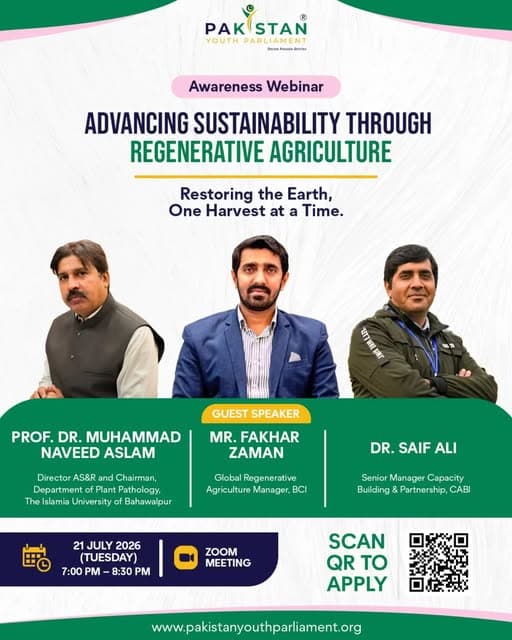 PYP Webinar on Regenerative Agriculture & Sustainable Food Systems