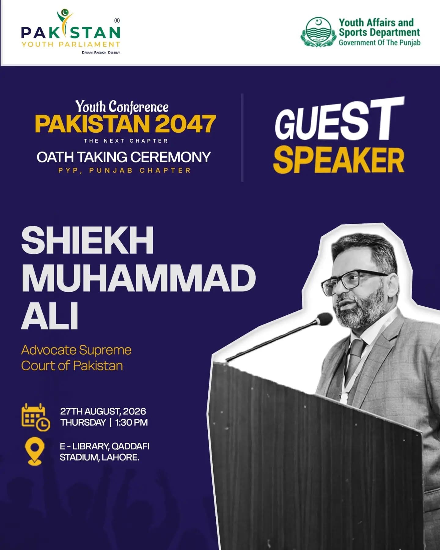 Mr Sheikh Muhammad Ali as Guest Speaker at Youth Conference