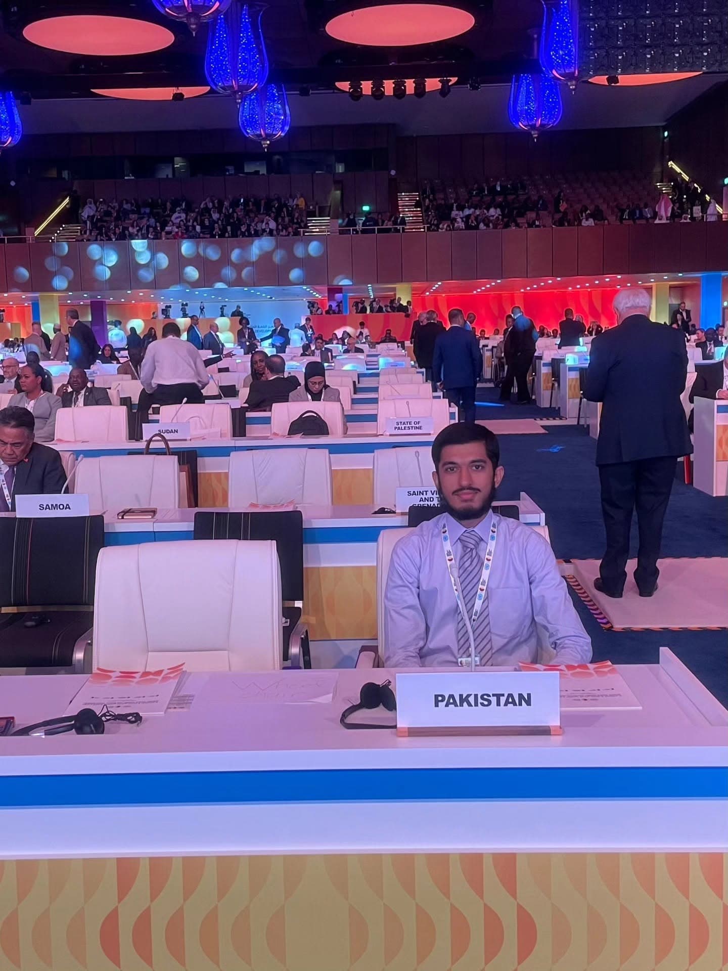 Qazi Affan Represents Pakistani Youth at WSSD2 in Doha
